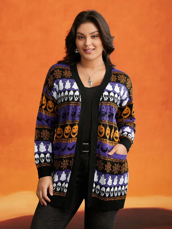 Smart Casuals Everything Halloween Jacquard Open Cardigan
