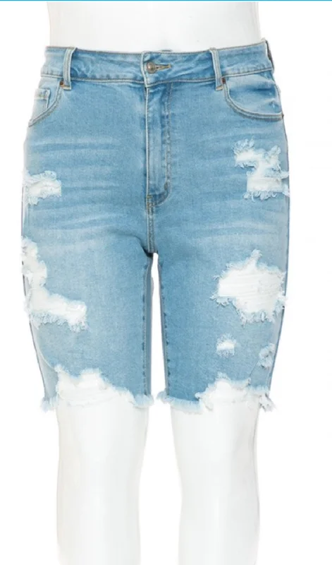 Soft Knitwear WJ Bermuda Jean Shorts - 1X to 3X