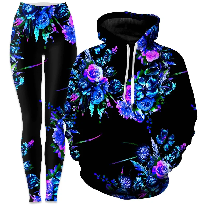 Soft Textures Midnight Garden Hoodie and Leggings Combo