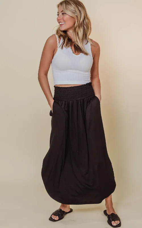 Soft Casuals Black Maxi Skirt - Final Sale