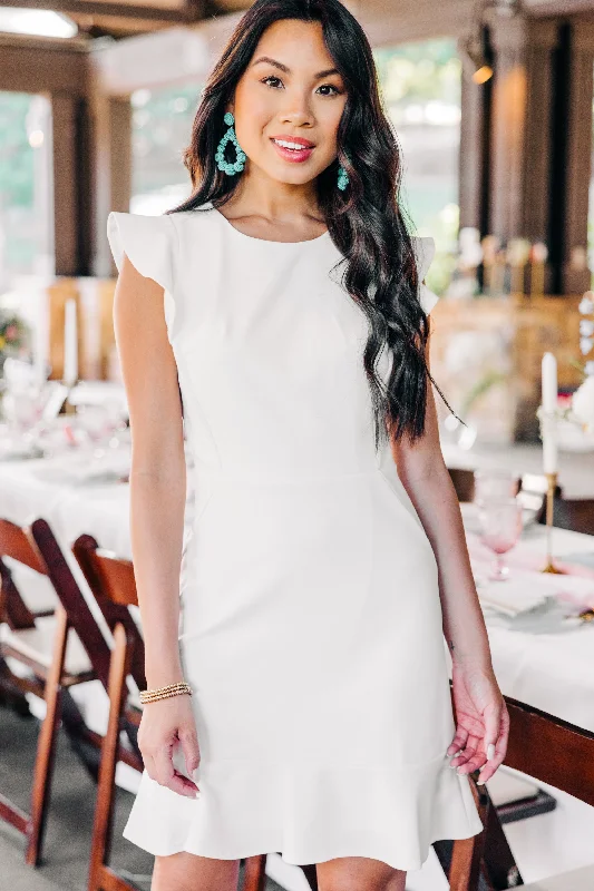Layered Comfort All My Life White Ruffled Dress