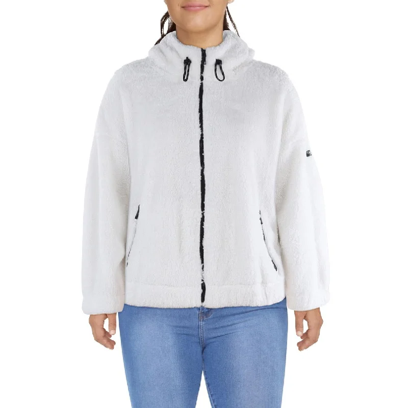 Versatile Style Calvin Klein Performance Womens Plus Short Warm Faux Fur Coat