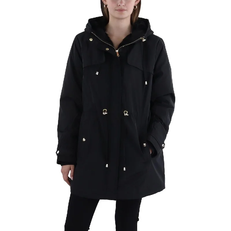 Easygoing Fashion Sam Edelman Womens Hooded Long Parka Coat