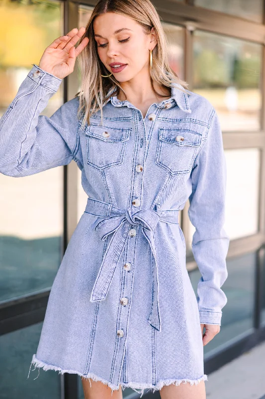 Comfortable Looks Never Too Much Medium Wash Denim Dress