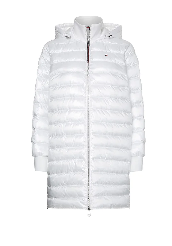 Soft Textures Tommy Hilfiger Womens Side Zip Coat, Optic White