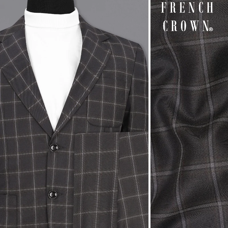 Soft Feel Baltic Sea Windowpane Suit