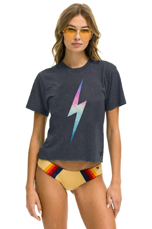 Easygoing Style BOLT BOYFRIEND TEE - RAINBOW PINK