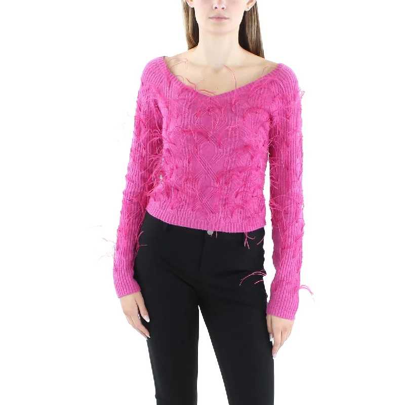 Soft Looks Cult Gaia Womens Merino Wool Blend Merino Wool Pullover Sweater