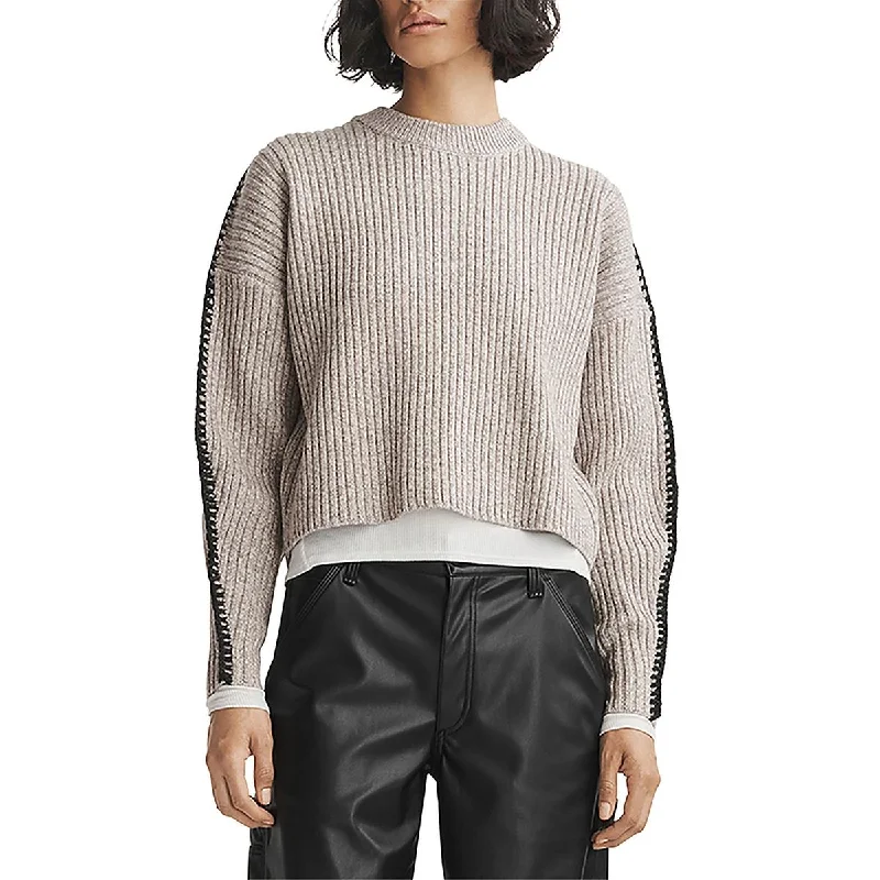 Comfortable Dresses Rag & Bone Womens Ingrid Heathered Ribbed Pullover Sweater