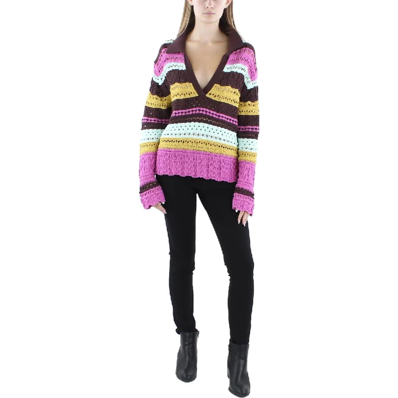 Effortless Dressing Jonathan Simkhai Womens Knit Collared Pullover Sweater