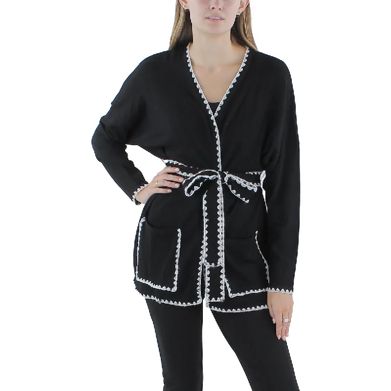 All-Day Wear YAL New York Womens Knit Belted Duster Sweater