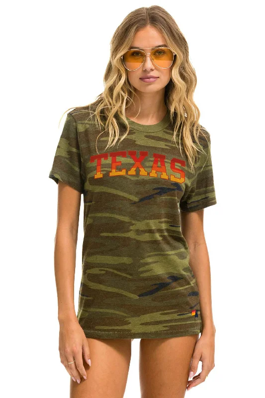 Relaxed Dresses UNIVERSITY OF TEXAS CREW TEE SHIRT - CAMO