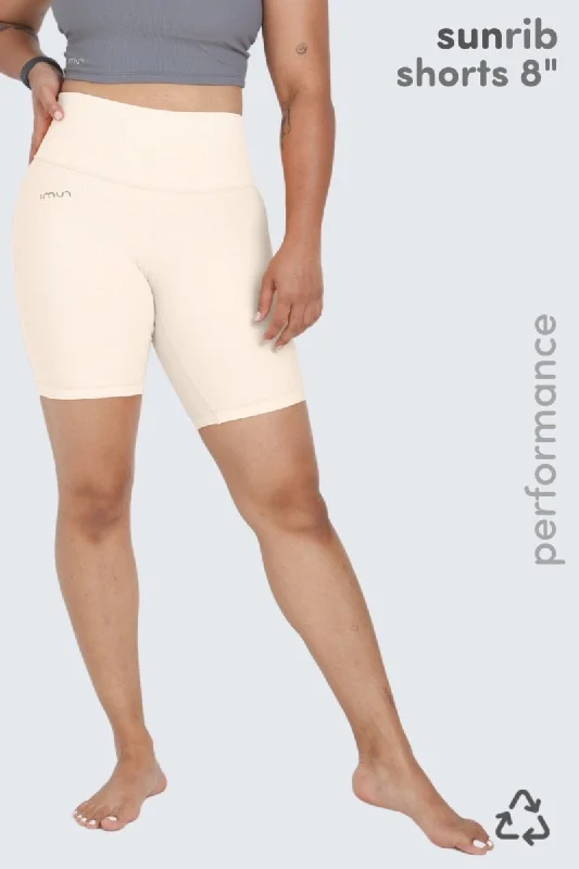 Relaxed Fashion W Sun Rib Shorts 8" - Natural