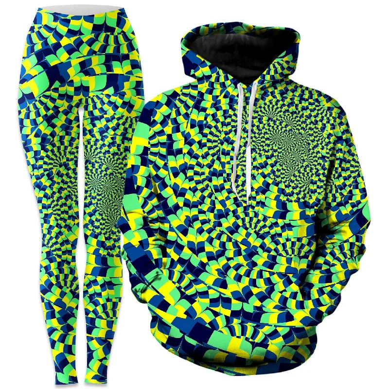 Soft Feel Green Portal Hoodie and Leggings Combo