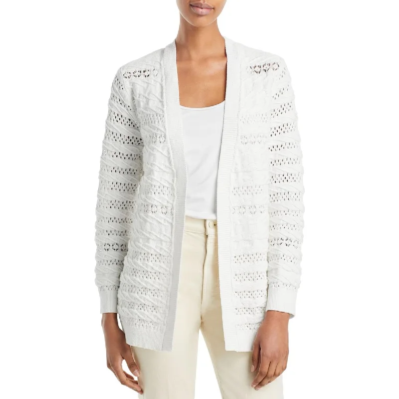 Cozy Chic Kobi Halperin Womens Martina Cut-Out Cotton Cardigan Sweater