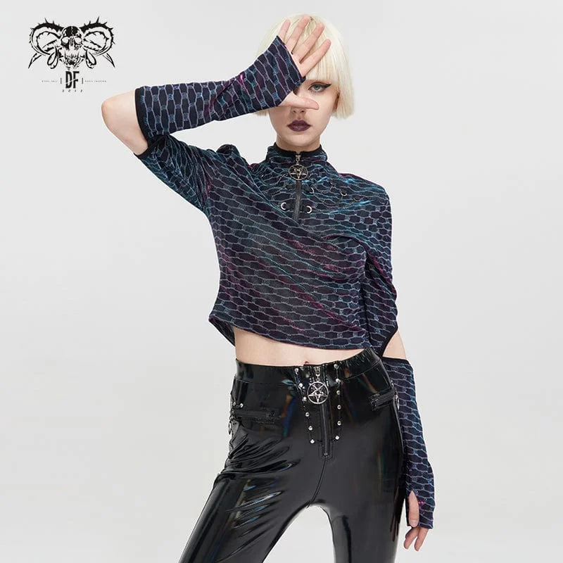 Fresh Comfort Women's Grunge Scaly Printed Shirt