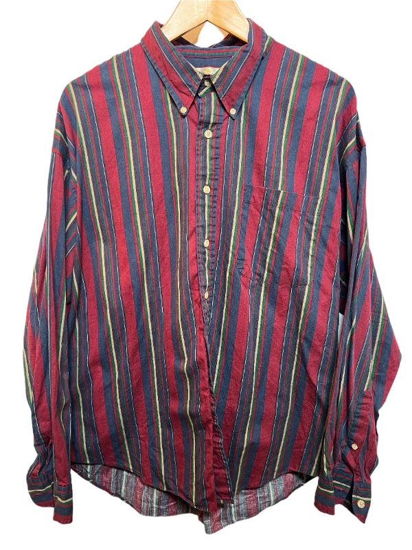 Weekend Style Bill Blass Mens Red Shirt (Size XL)