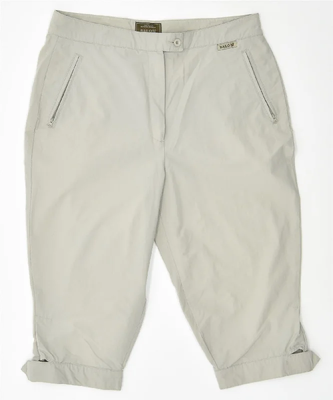 Soft Feel BAILO Womens Capri Tracksuit Trousers IT 48 XL Off White Nylon Vintage