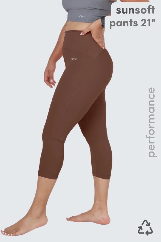Effortless Dressing W SunSoft Flow Pants 21" - Cocoa