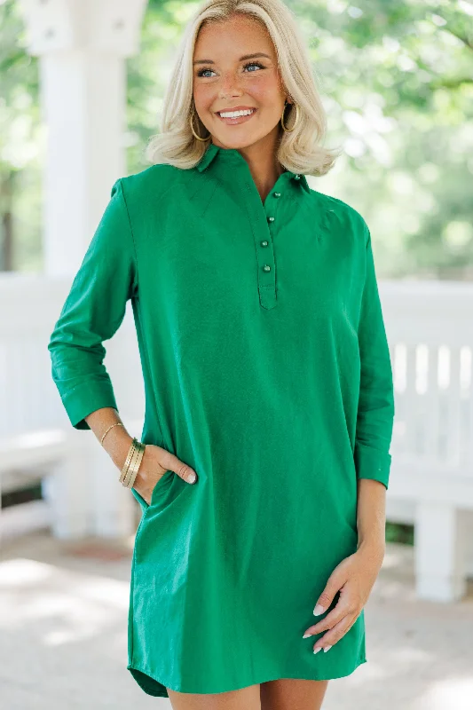 Breezy Style In Plain Sight Green Dress