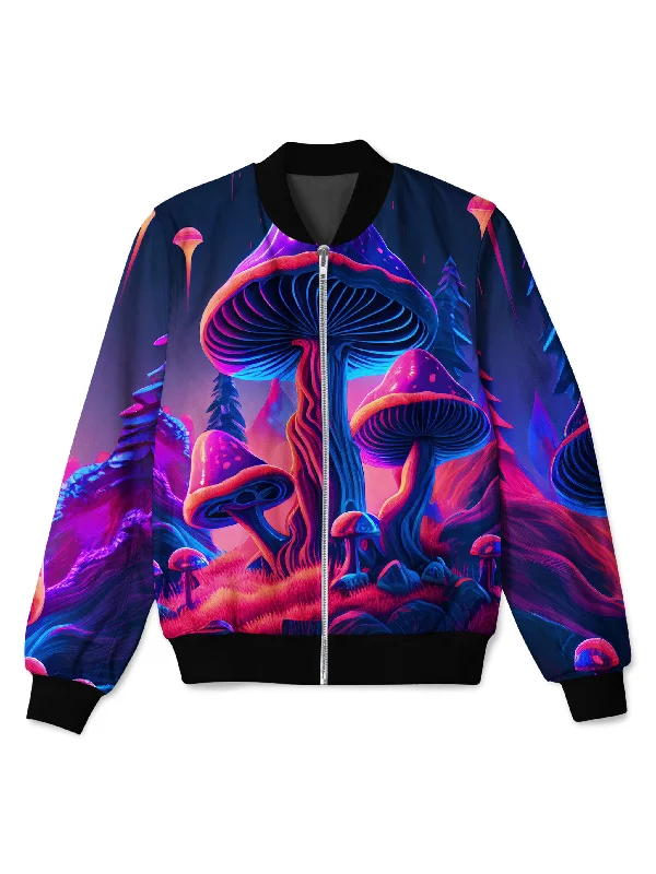 Soft Knitwear Shroom Trip Bomber Jacket