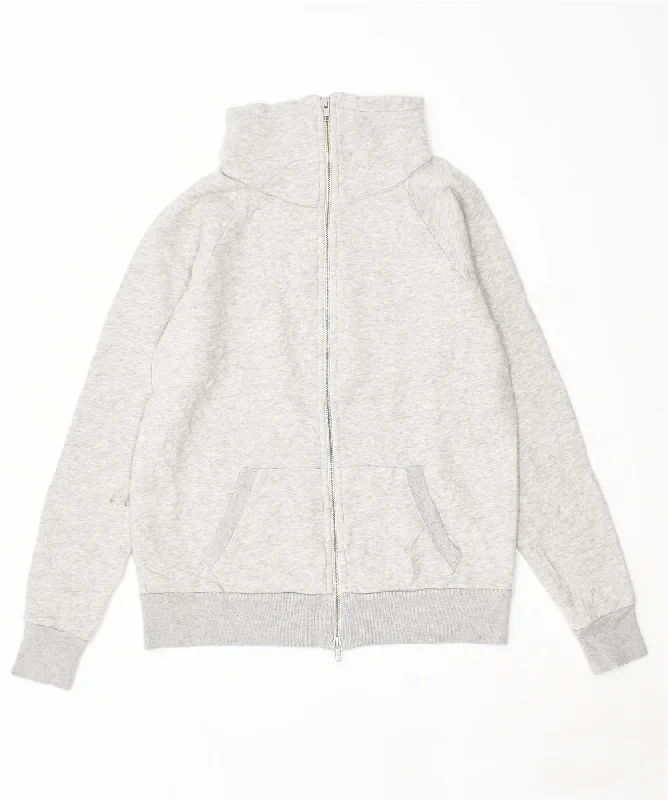 Casual Fit J. CREW Womens Oversized Tracksuit Top Jacket UK 6 XS Grey Cotton