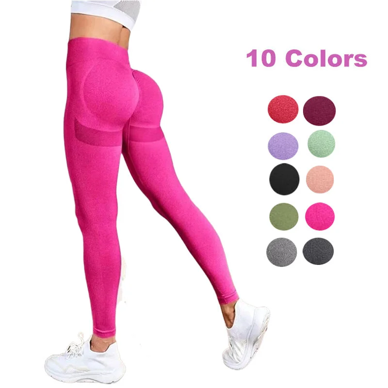 Comfort Fit Smile seamless Yoga pants High-waisted hip lift peach hip yoga pants 13color
