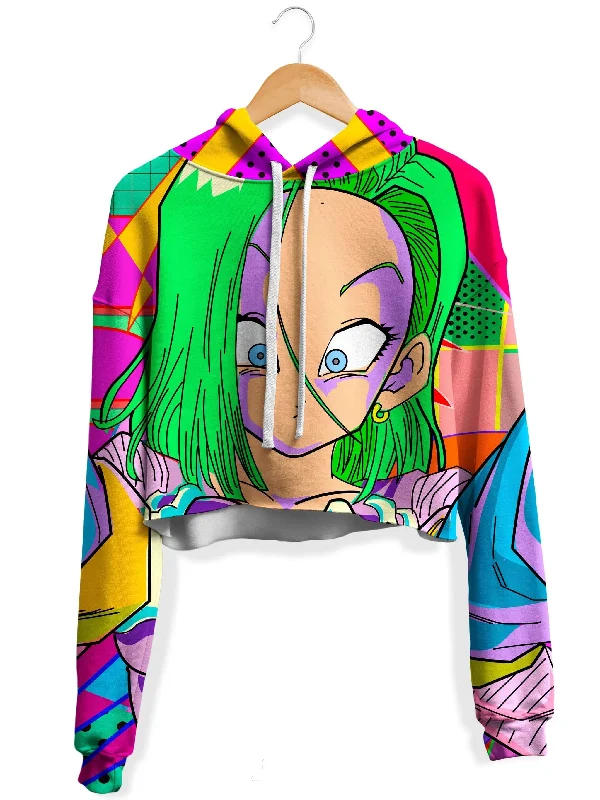 Light Dressing Android 69 Fleece Crop Hoodie