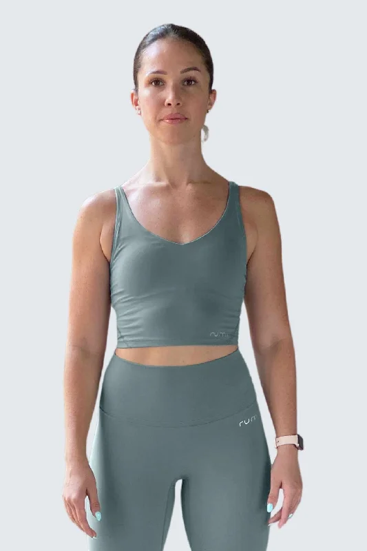 Fashionable Ease W SunSoft Tank Bra - Teal Light
