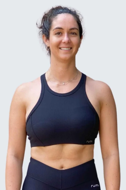 Cozy Sweaters W SunRib Fit RacerBack Bra - Black