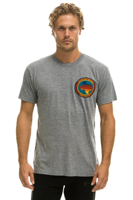 Urban Comfort SIGNATURE TEXAS SMALL LOGO TEE - HEATHER GREY