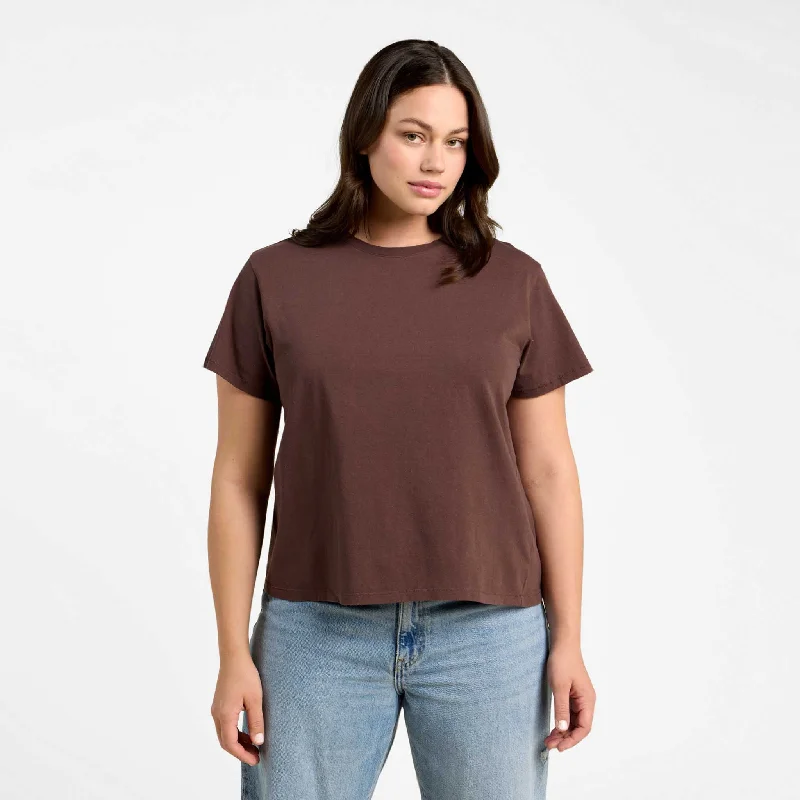 Relaxed Wear Vintage Cotton Everyday T-Shirt | Coffee