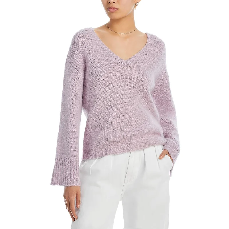 Timeless Style By Malene Birger Womens Wool V-Neck Pullover Sweater