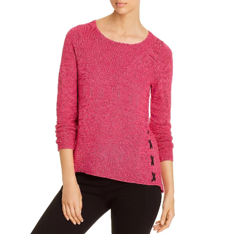 Comfortable Tops Nic + Zoe Womens Textured Hi-Low Tunic Sweater