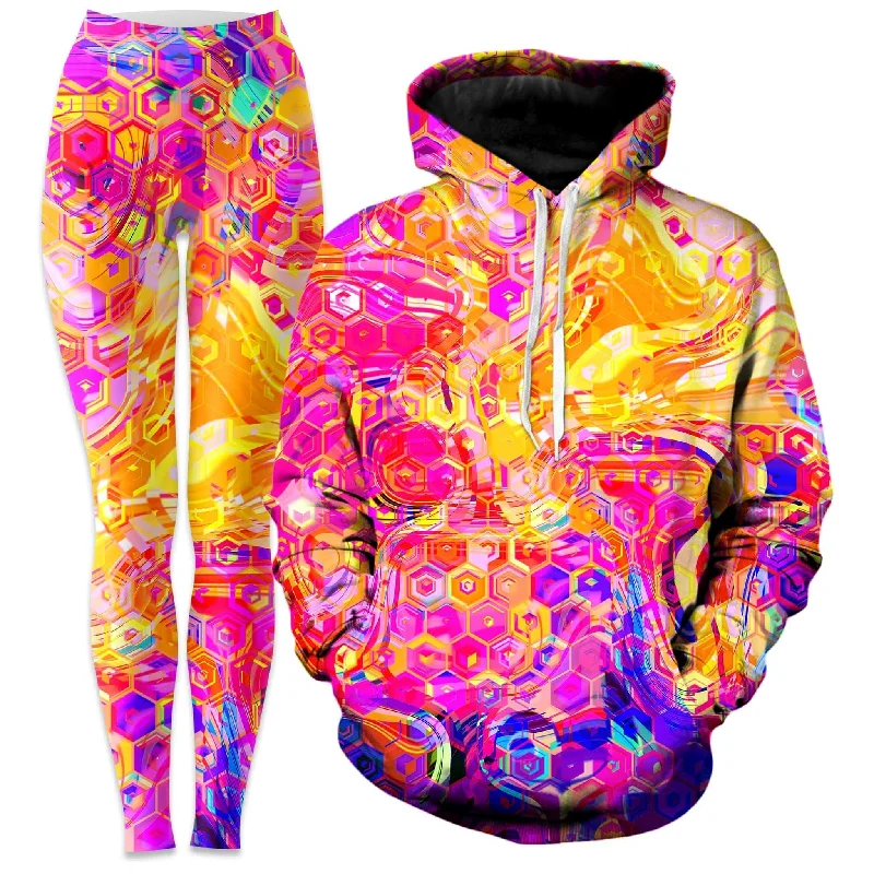 Breezy Style Ornate Drip Hoodie and Leggings Combo