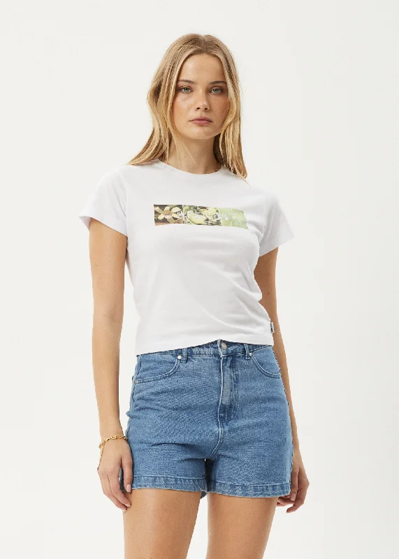 Cozy Chic AFENDS Womens Citrus - Baby Tee - White