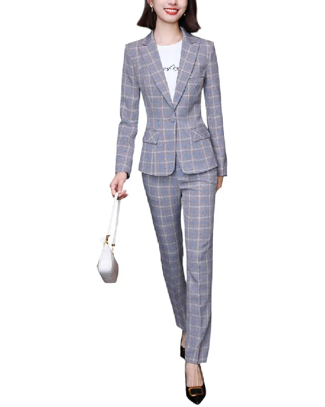 Cozy Layers Bossy Chic 2pc Blazer & Pant Set