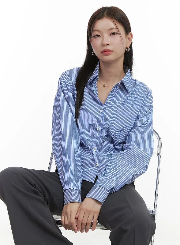 Urban Chic Striped Collar Shirt OO416