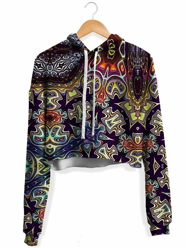 Urban Chic Jesters Garb Fleece Crop Hoodie