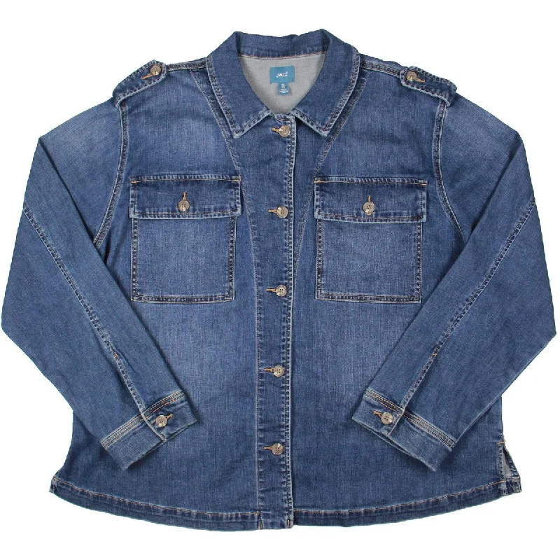 Breathable Style Jag Jeans Womens Shaylie Denim Button Down Shirt Jacket