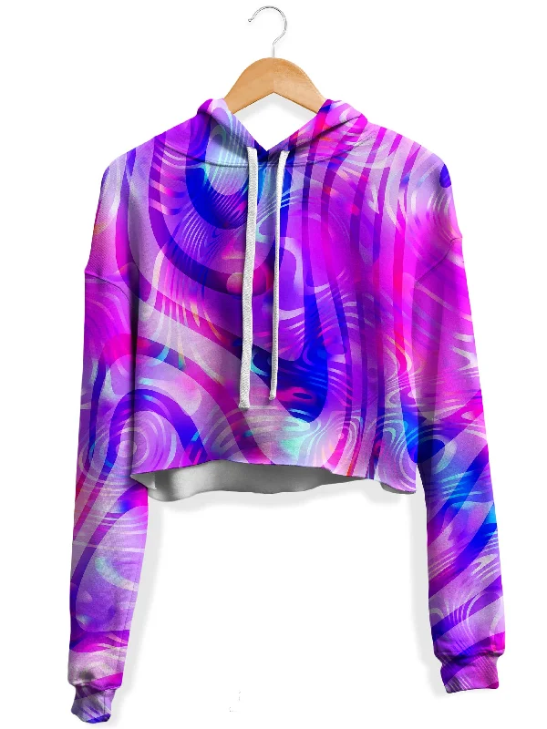 Smart Comfort Wear Dilated Fleece Crop Hoodie