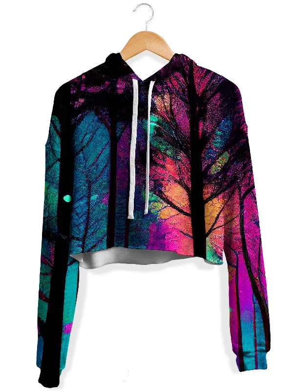 Warm Comfort Psilo Woods Fleece Crop Hoodie
