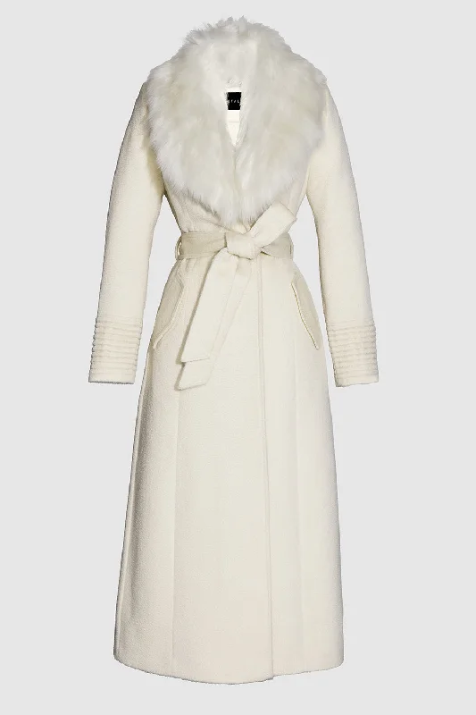 Everyday Style Suri Alpaca Maxi Coat with Alpaca Shearling Collar