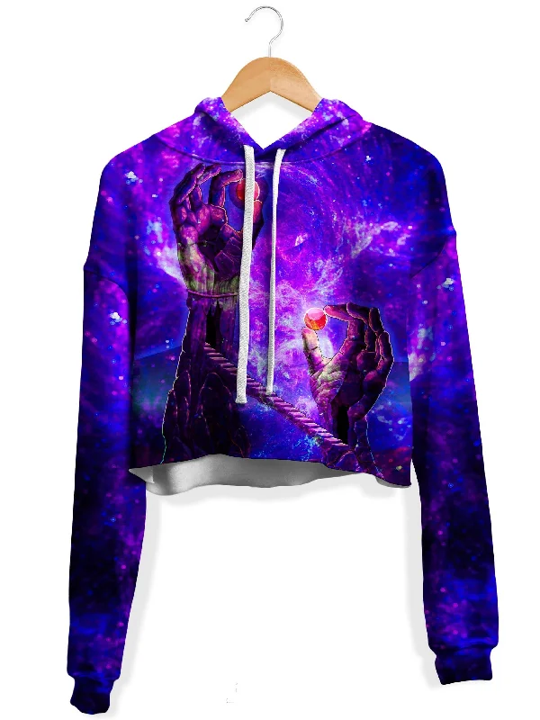 Soft Textures Forgotten Tower Fleece Crop Hoodie