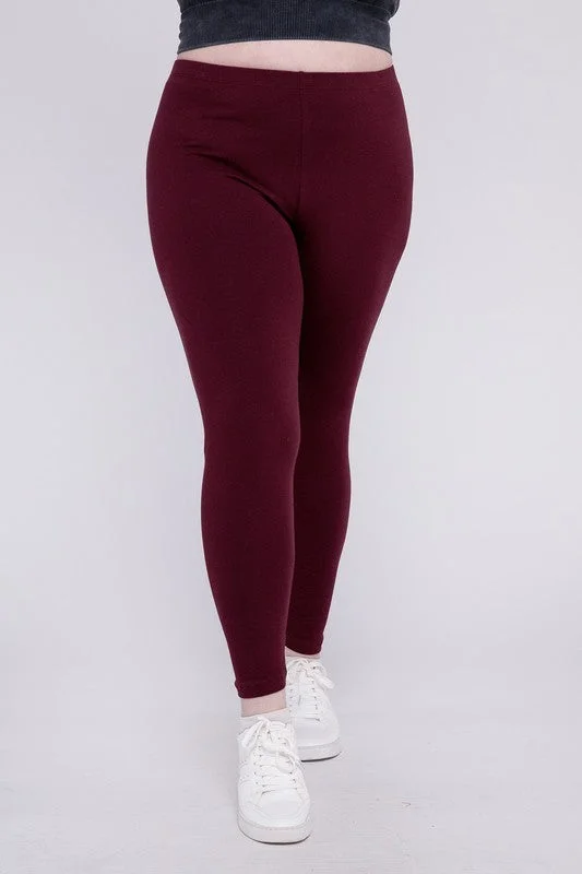 Weekend Wear Plus Size Premium Cotton Full Length Leggings