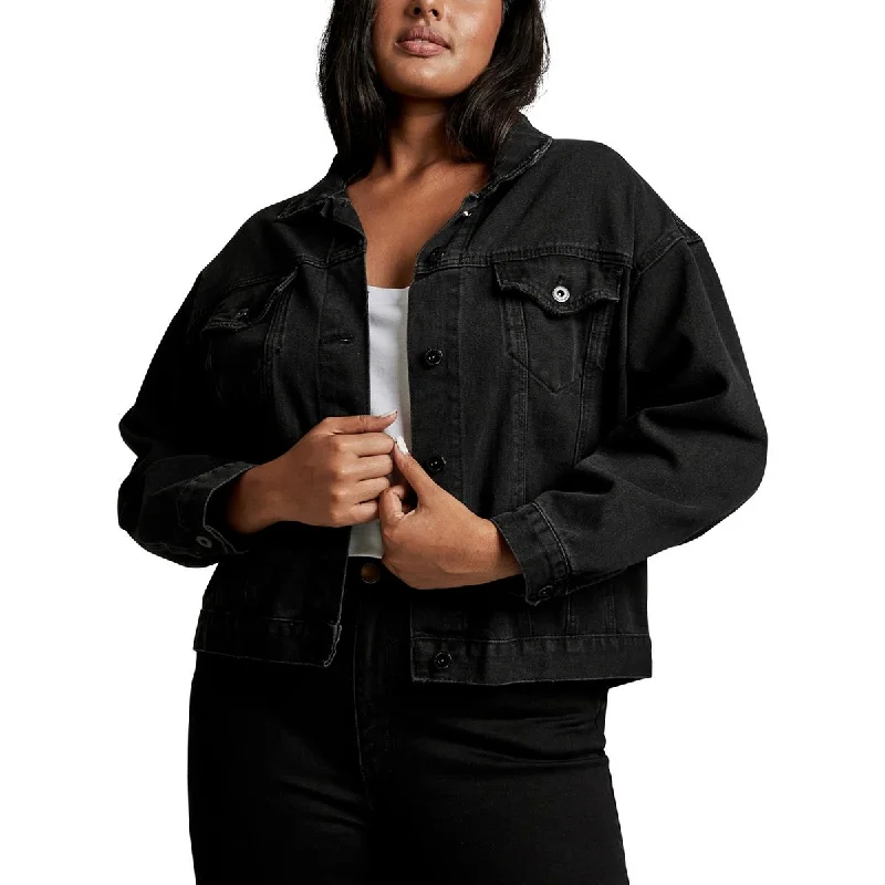 Versatile Style Cotton On Womens Plus Cotton Cropped Denim Jacket