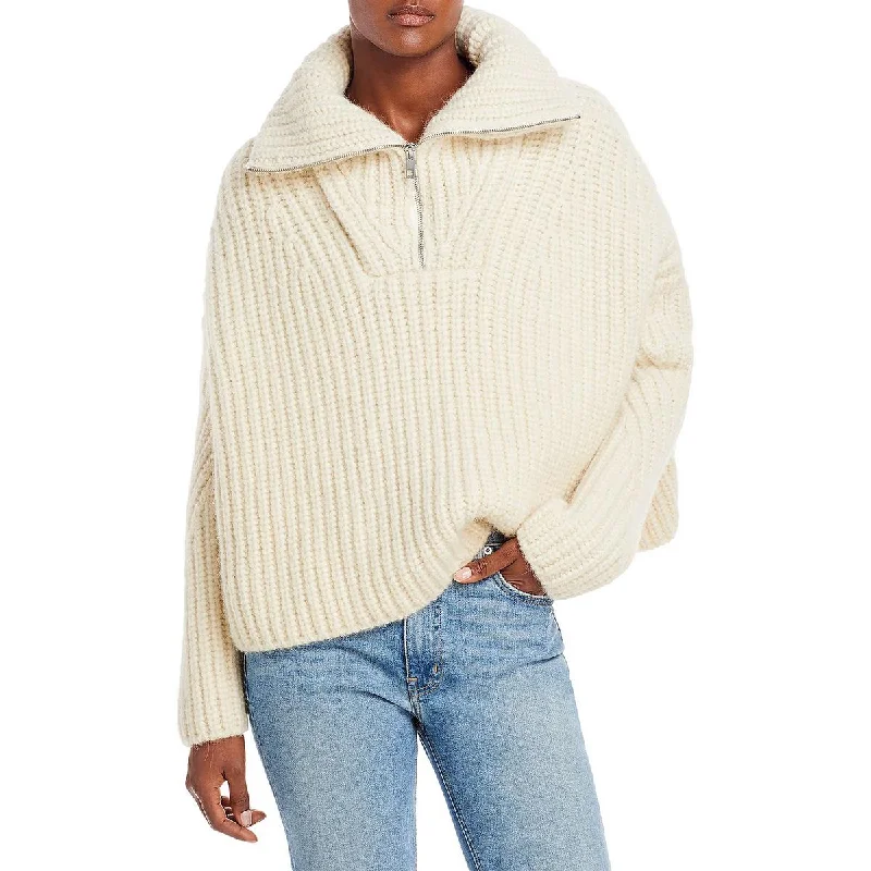 Soft Style Rag & Bone Womens Hannah Half Zip Knit Pullover Sweater