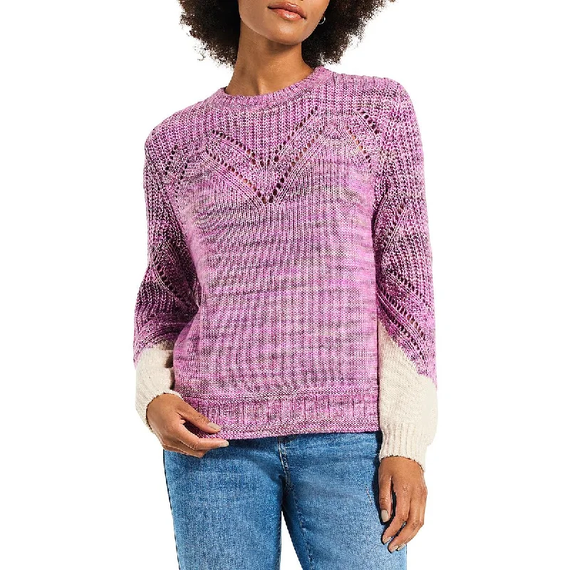 Cozy Fit Wear Nic + Zoe Womens   Eyelet Ribbed Pullover Sweater