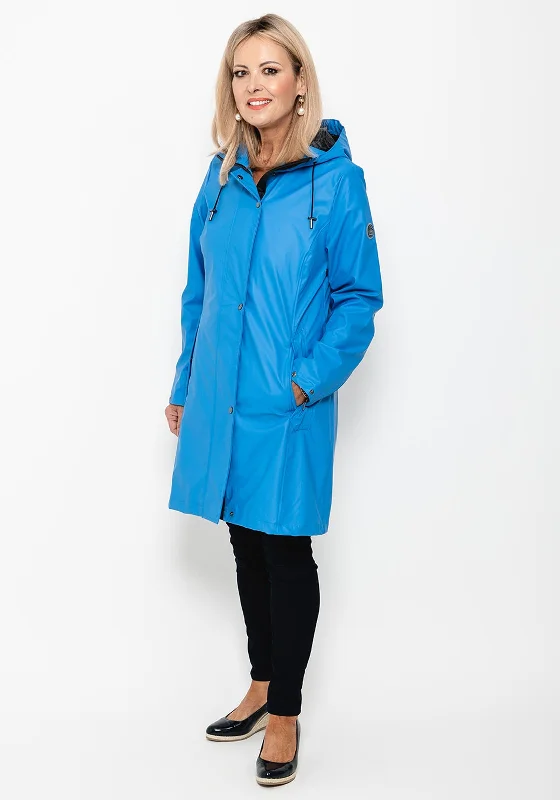 Trendy Dresses Frandsen Soft Shell Long Raincoat, Blue