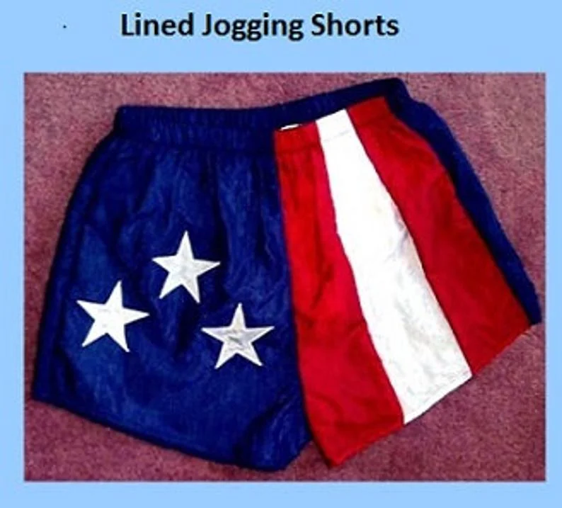 Relaxed Wear American Flag Adult Lined Jogging Shorts Size S - 4XL by Stately Made in USA flagjoggingshorts Relaxed Wear American Flag Adult Lined Jogging Shorts Size S - 4XL by Stately Made in USA flagjoggingshorts